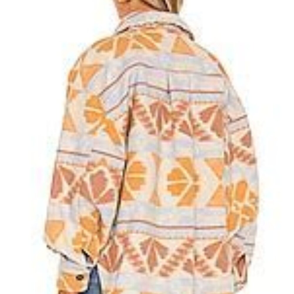 Free People Jacquard Sedona Combo Print Ruby Shacket in SZ L - Picture 2 of 16